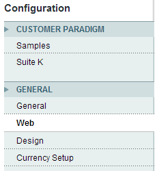 Magento Configuration Web for Cookie settings