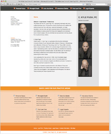 website for Lawyer C. Kyle Pugh by Customer Paradigm