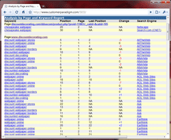 SEO Page and Keyword Report