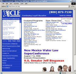 Standard Home Page of Company's Website.