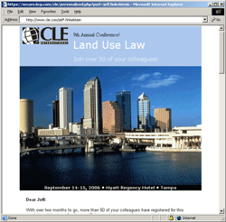 Personalized Page for Direct Mail Campaign.