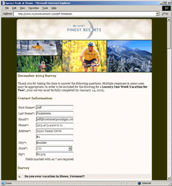 The campaign featured a survey.? With the pURL system, we doubled the response rate
