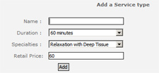 Service Types for Scheduling System