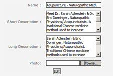 Add new specialty areas into appointment scheduling system for online booking calendar