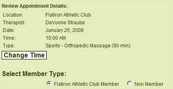Review Appointment Details for Customer