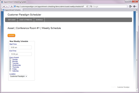 Conference Room Asset - Setting Up A Weekly Recurring Schedule