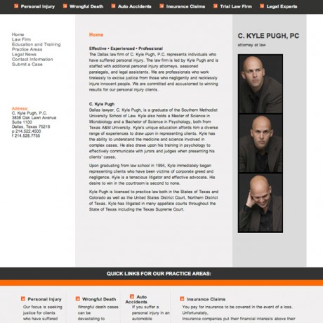 Kyle Pugh – Law Office WordPress Website