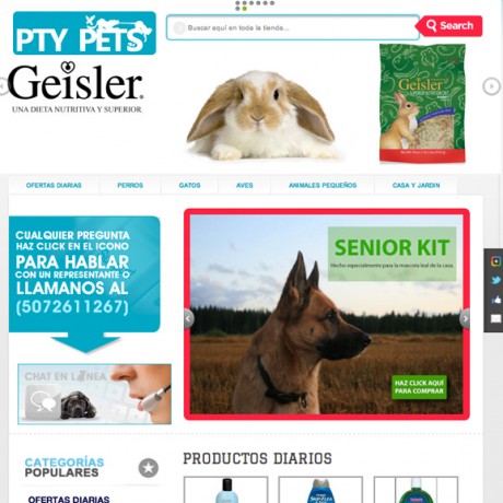 PTY Pets – Spanish Language Magento Site