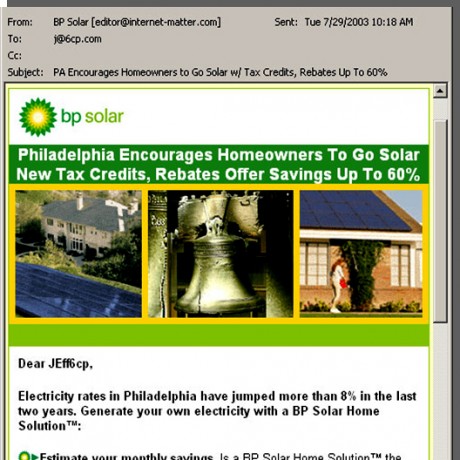 BP Solar – HTML Email Campaigns