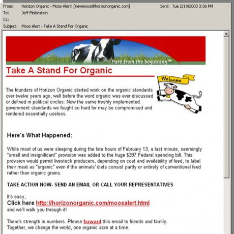 Horizon Organic Dairy – HTML Email Campaigns