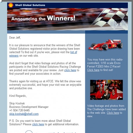 Shell Global Solutions – HTML Email Campaign