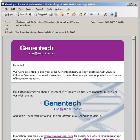 Genentech – HTML Email Campaigns