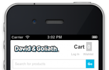 David & Goliath Mobile Magento Website