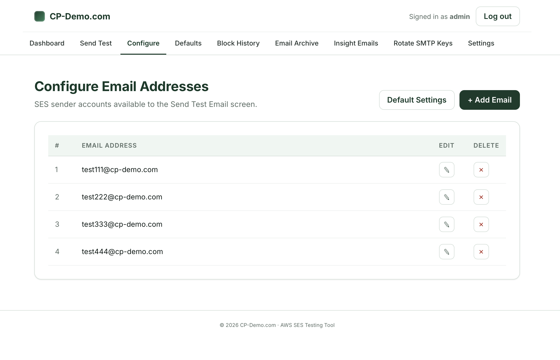 Success: Send Test after Rotating SMTP Keys for IAM user in AWS SES