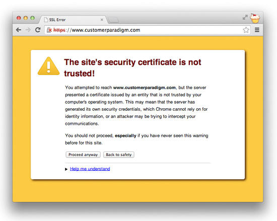 SSL Warning