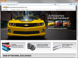 Chevrolet Car Accessories Site, launched by Customer Paradigm