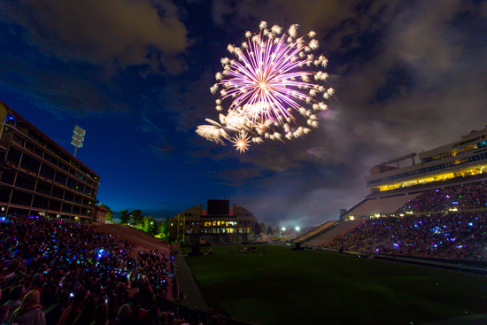 Fireworks over Boulder, Colorado