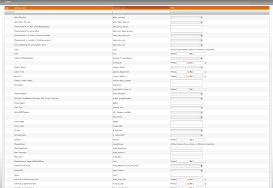 Magento Go - Export Attributes for Products for Go to Community Migration