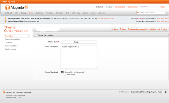 Magento Go - Theme Customization for Magento Migration to Community - Screenshot