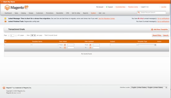 Magento Go - Transactional Emails for Migration