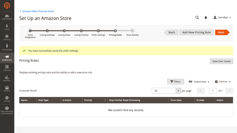 Pricing Rules in Amazon Sales Channel