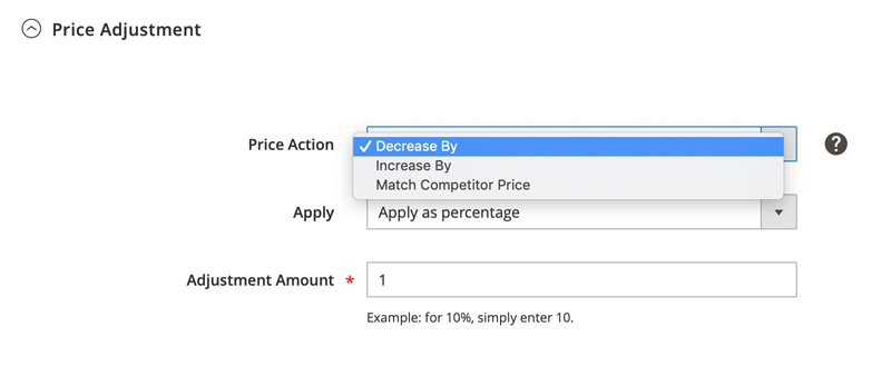 Price Adjustment in Amazon Sales Channel