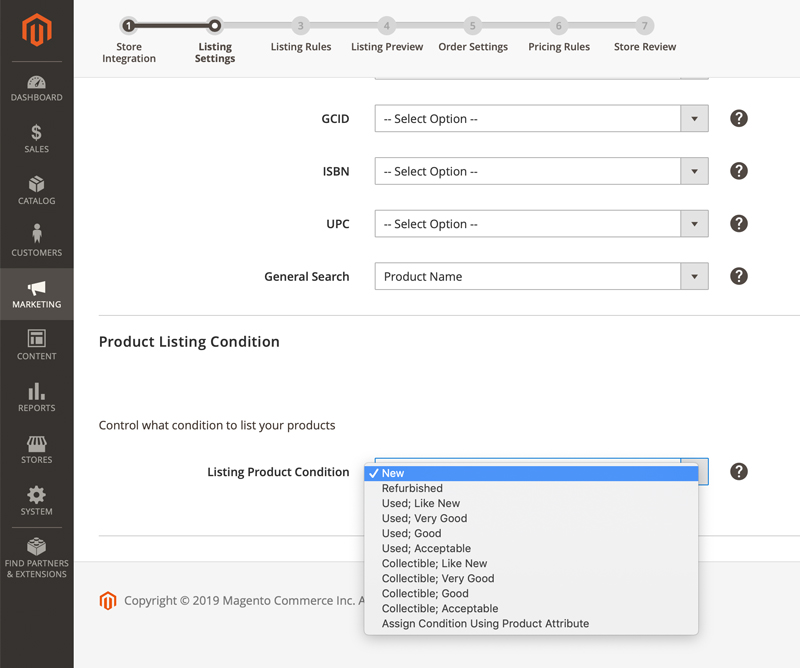 Setting New Used or Refurbished conditions for Amazon Third Party Marketplace
