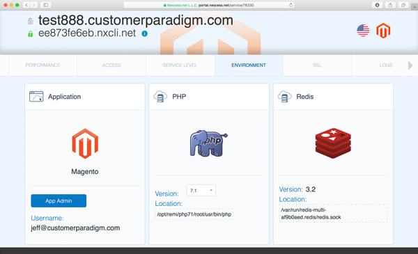 Magento admin app login.