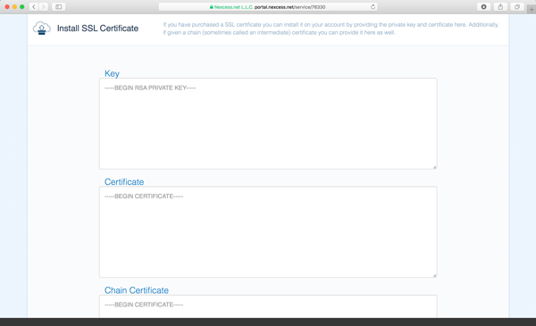 Install SSL certificate