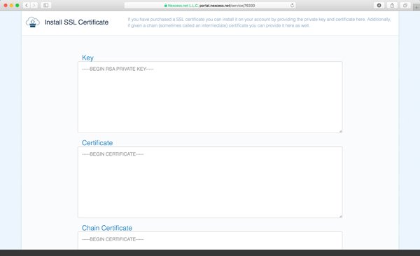 Install SSL certificate