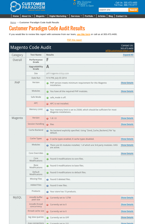 View Magento Code Audit Tool