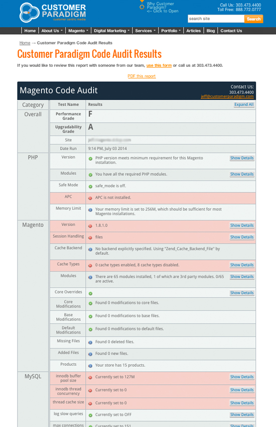 View Magento Code Audit Tool