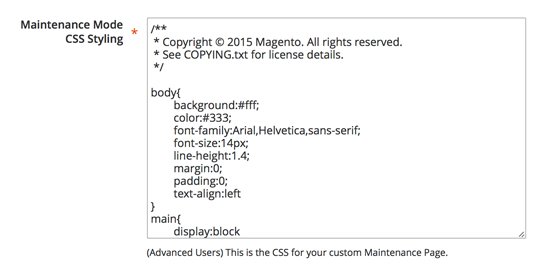 How to apply custom CSS styling to your maintenance mode page in Magento 2.0