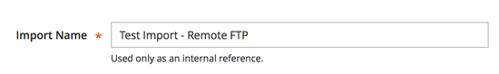 Import name - for profile