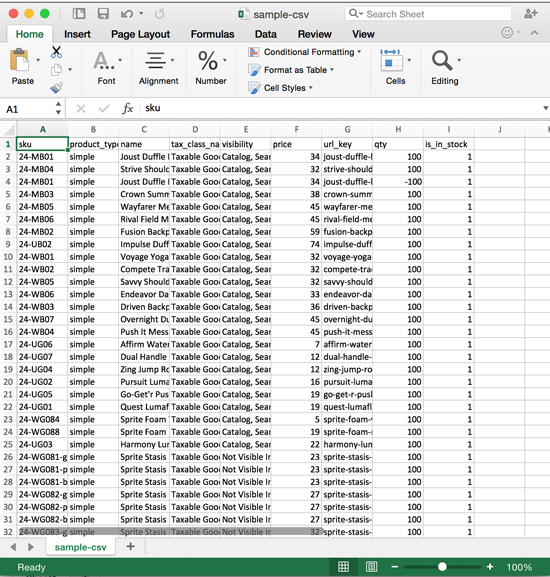 CSV Sample File