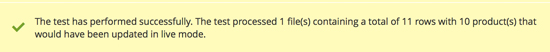 The test has performed succesfully.