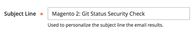 Git Status - Subject line for emails