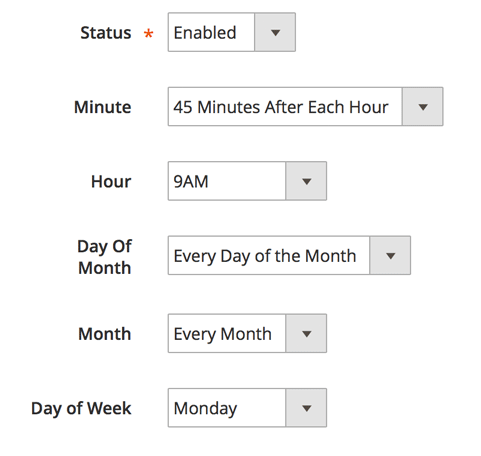 Run Disk Space Report Security Report Every Monday Morning at 9:45 am