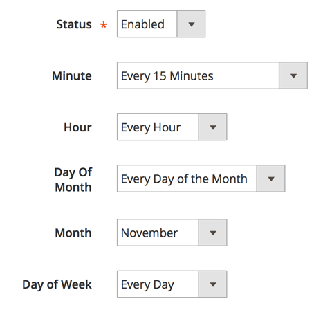 Run Disk Space Report Security Report Every 15 Minutes, but only in the month of November