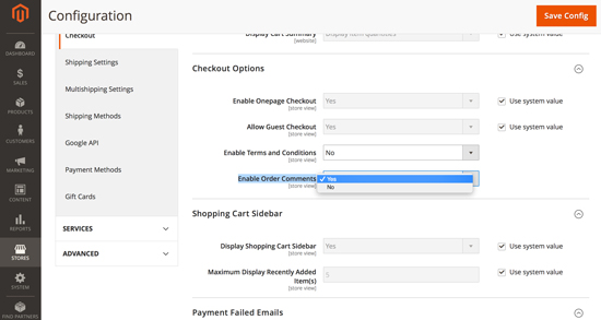 Magento 2 Order Comments for Checkout - Admin Area to Enable the Module or Extension.