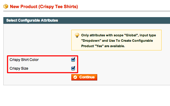 New Product Settings in Magento - Attribute Set and Product Type