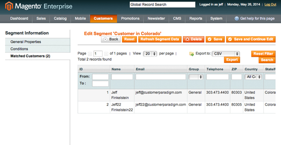 Matched Segments