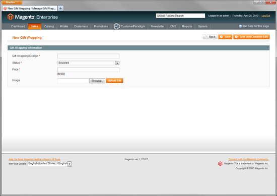 Gift Wrapping System - Built In to Magento Enterprise