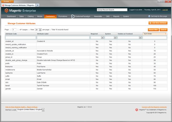 Manage Customer Attributes in Magento Enterprise