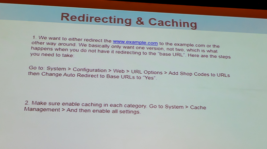 Redirecting and Caching