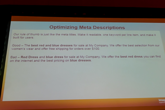 Optimizing Meta Descriptions