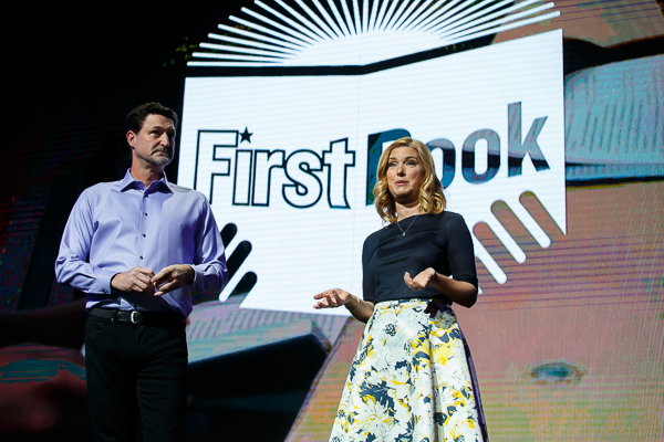 Andrea Ward introduced the First Book organization that gives away free books to underprivileged kids