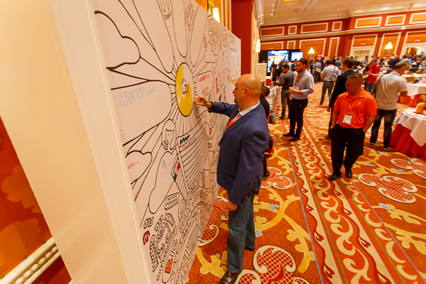 color-in mural in the room