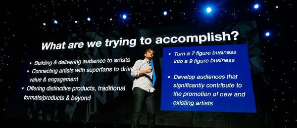 Sinclair's mission was to turn a 7 figure business into a 9 figure business, by engaging with superfans.