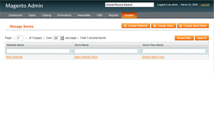 Magento - Program Different Storefronts